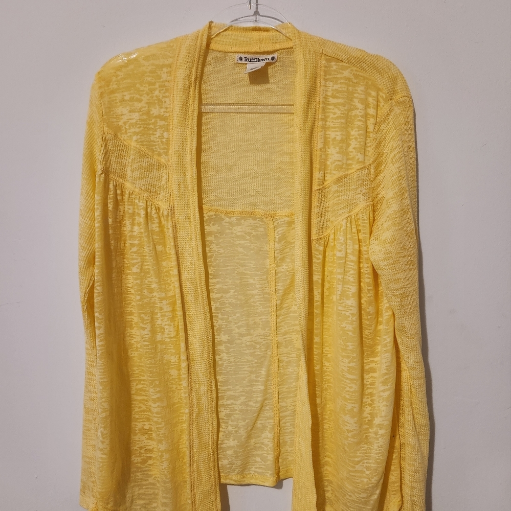 Long sleeve yellow cover-up